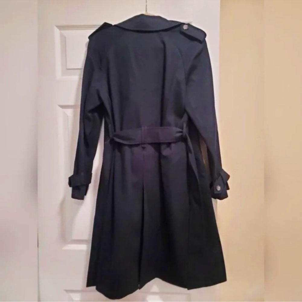 Sezane Scott Trench Coat Navy Blue - Picture 5 of 6